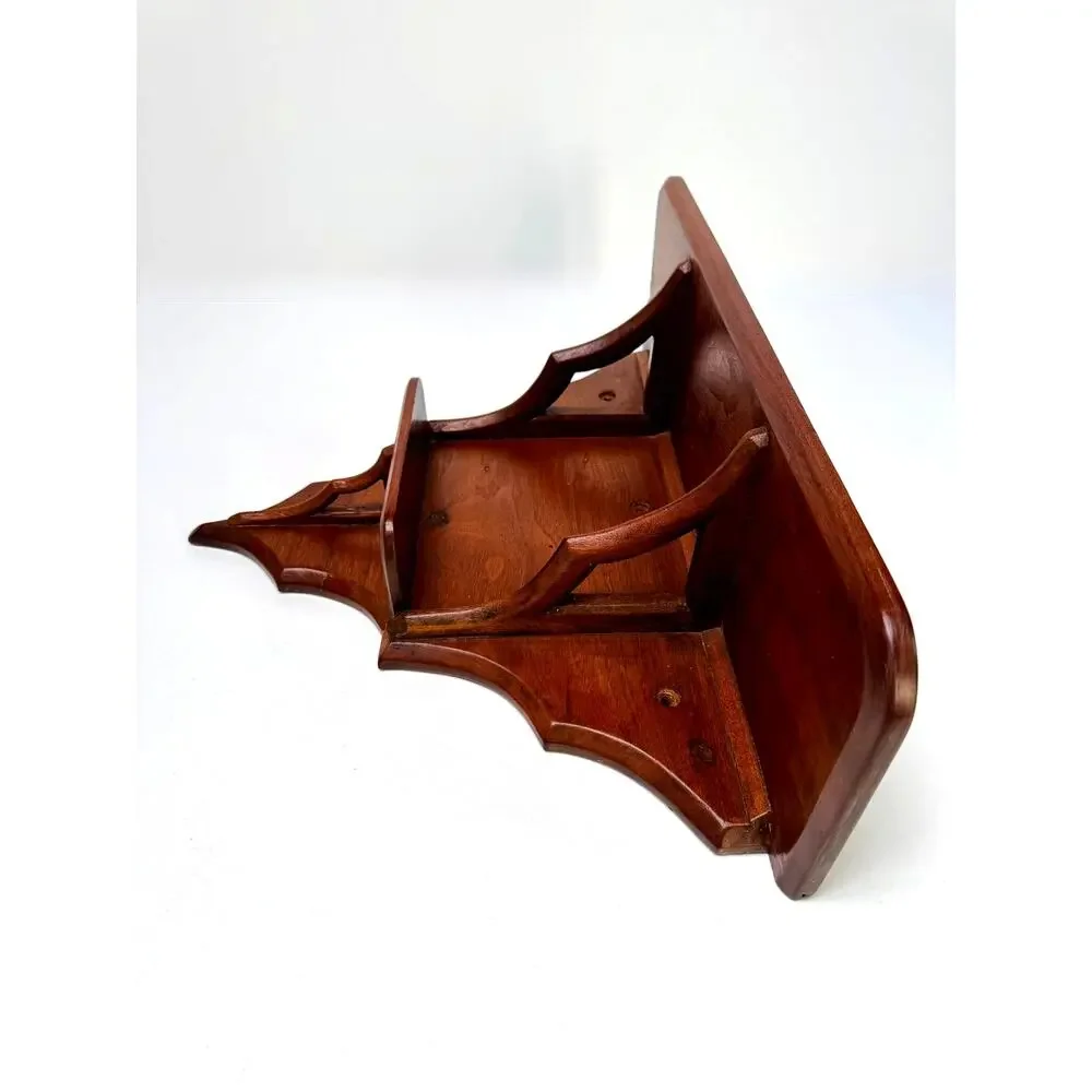 Victorian Folk Wall Shelf with Architectural Corbel Form